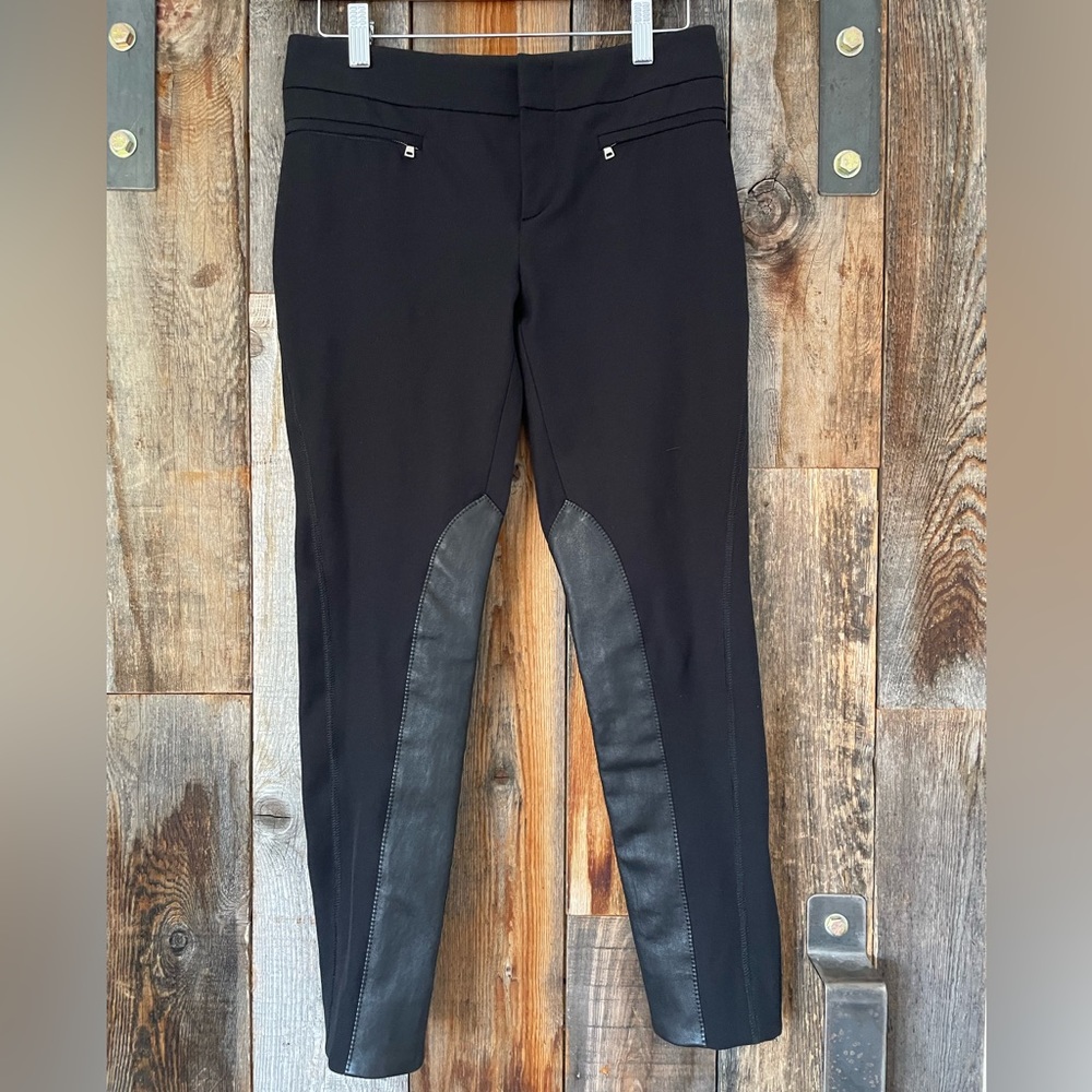 Gucci riding pant with leather and ankle zip